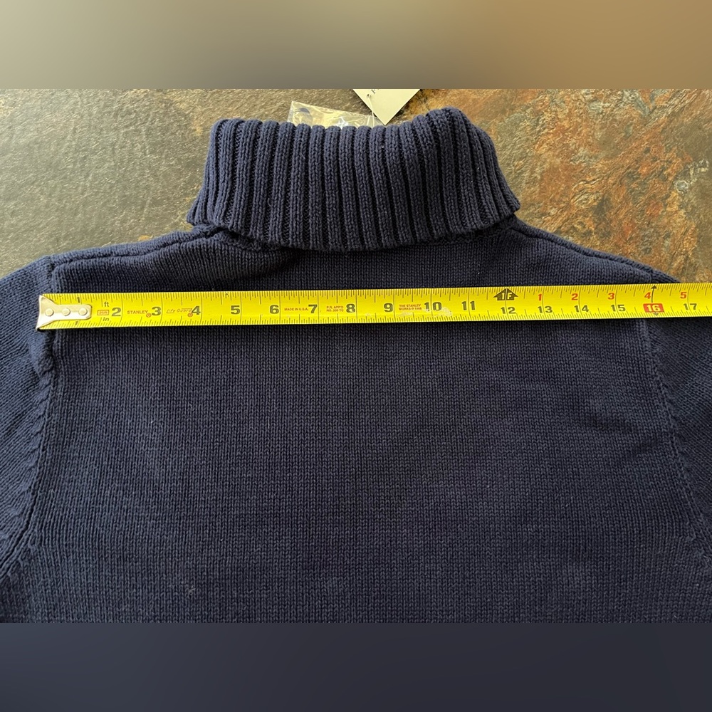 New Vintage women’s Field Gear cotton blue pull over turtleneck sweater. Large - Picture 14 of 14